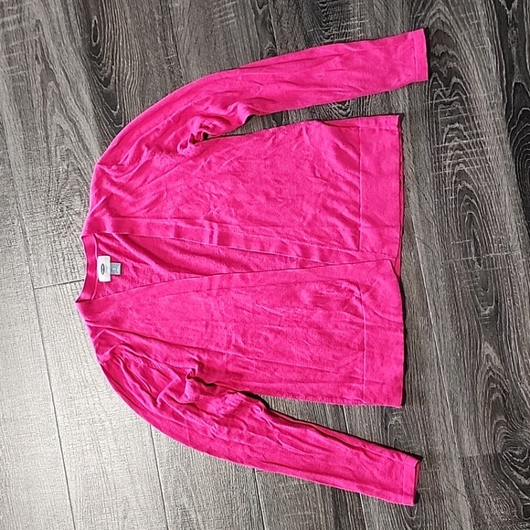 🦩 Old Navy bright pink Cotton Cardigan 🦩 - Picture 1 of 4